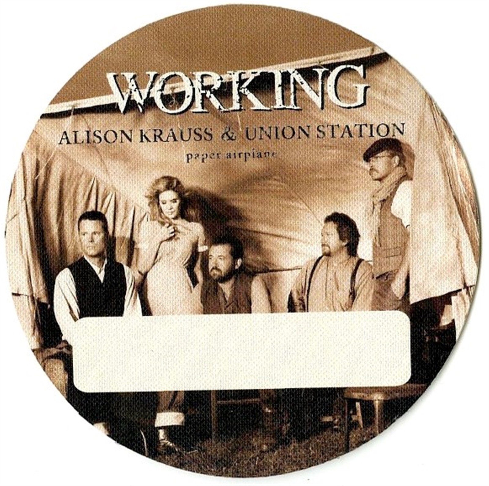 Alison Krauss 2011 Paper Airplanes Concert Tour Working Backstage Pass