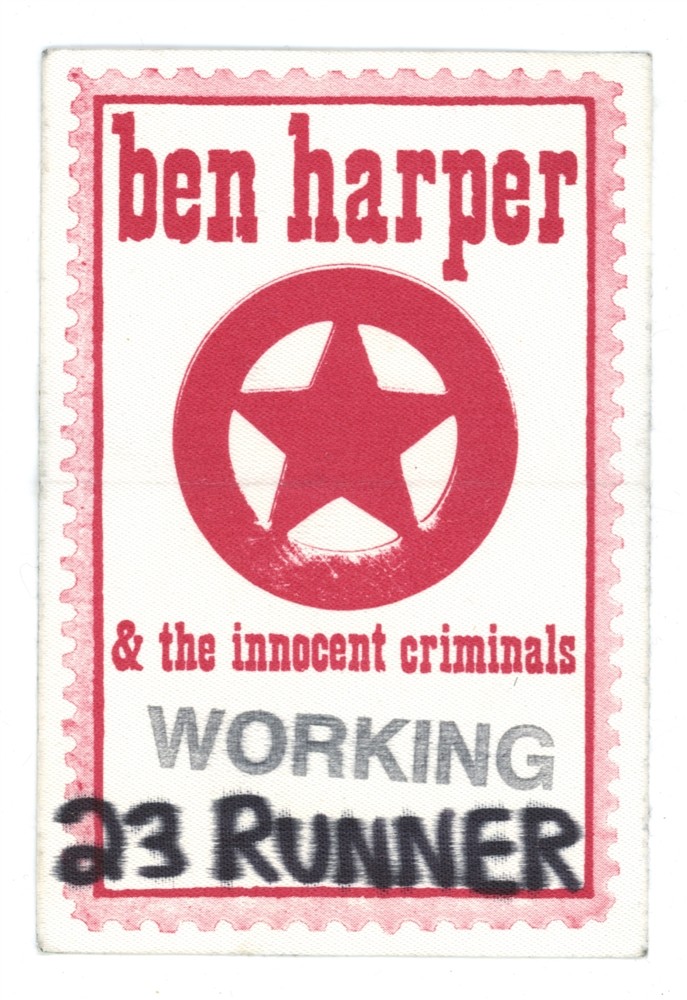 Ben Harper and the Innocent Criminals WORKING Backstage Pass