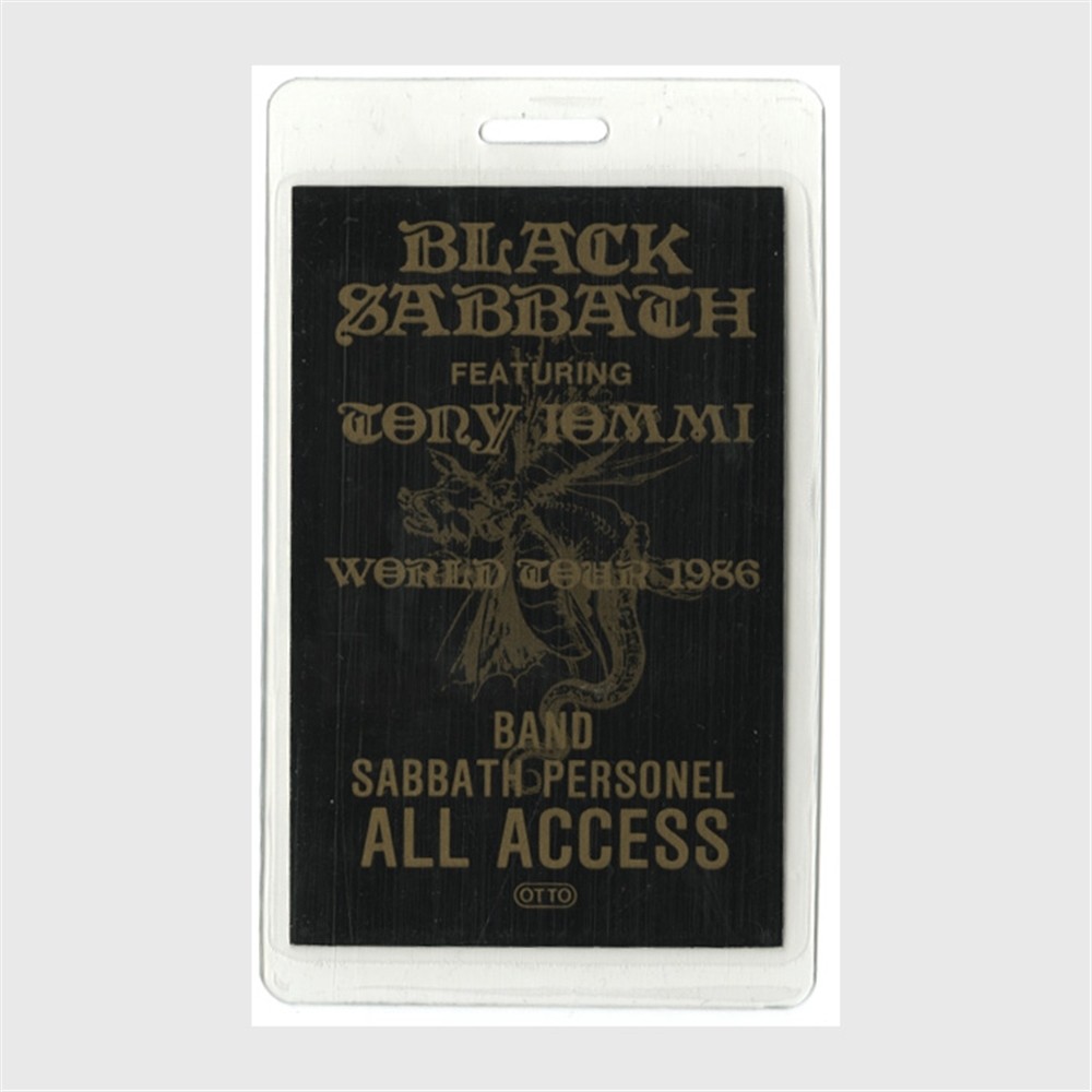 Black Sabbath 1986 Seventh Star Tour All Access Laminated Backstage Pass