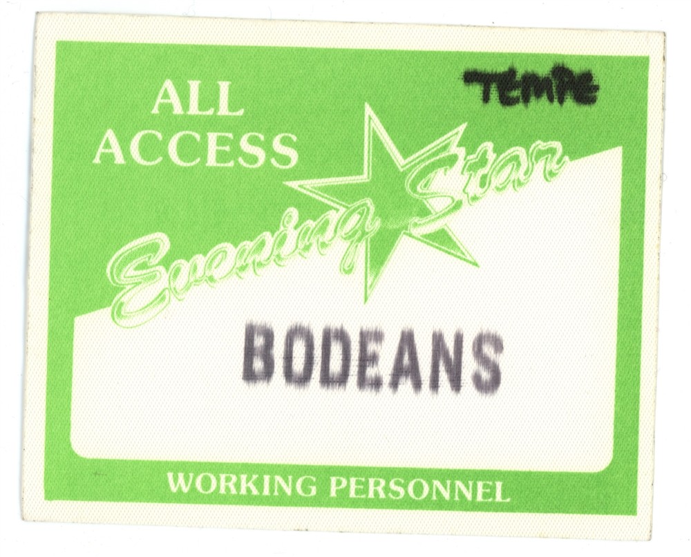 Bo deans Working Original Backstage Pass