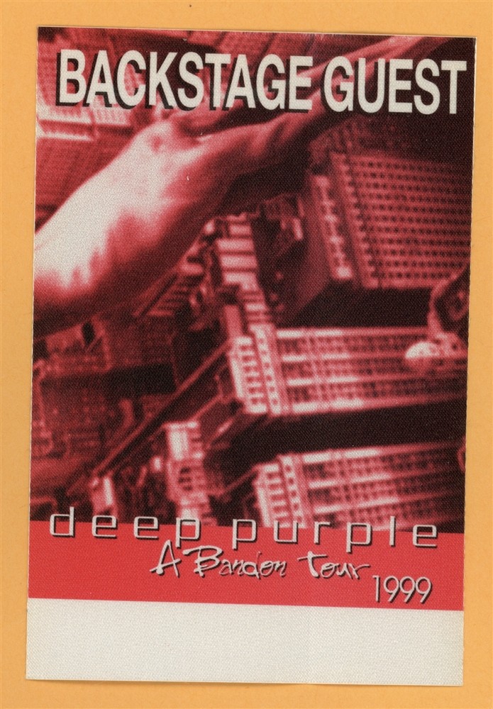 Deep Purple 1998 Abandon Concert Tour GUEST Backstage Pass