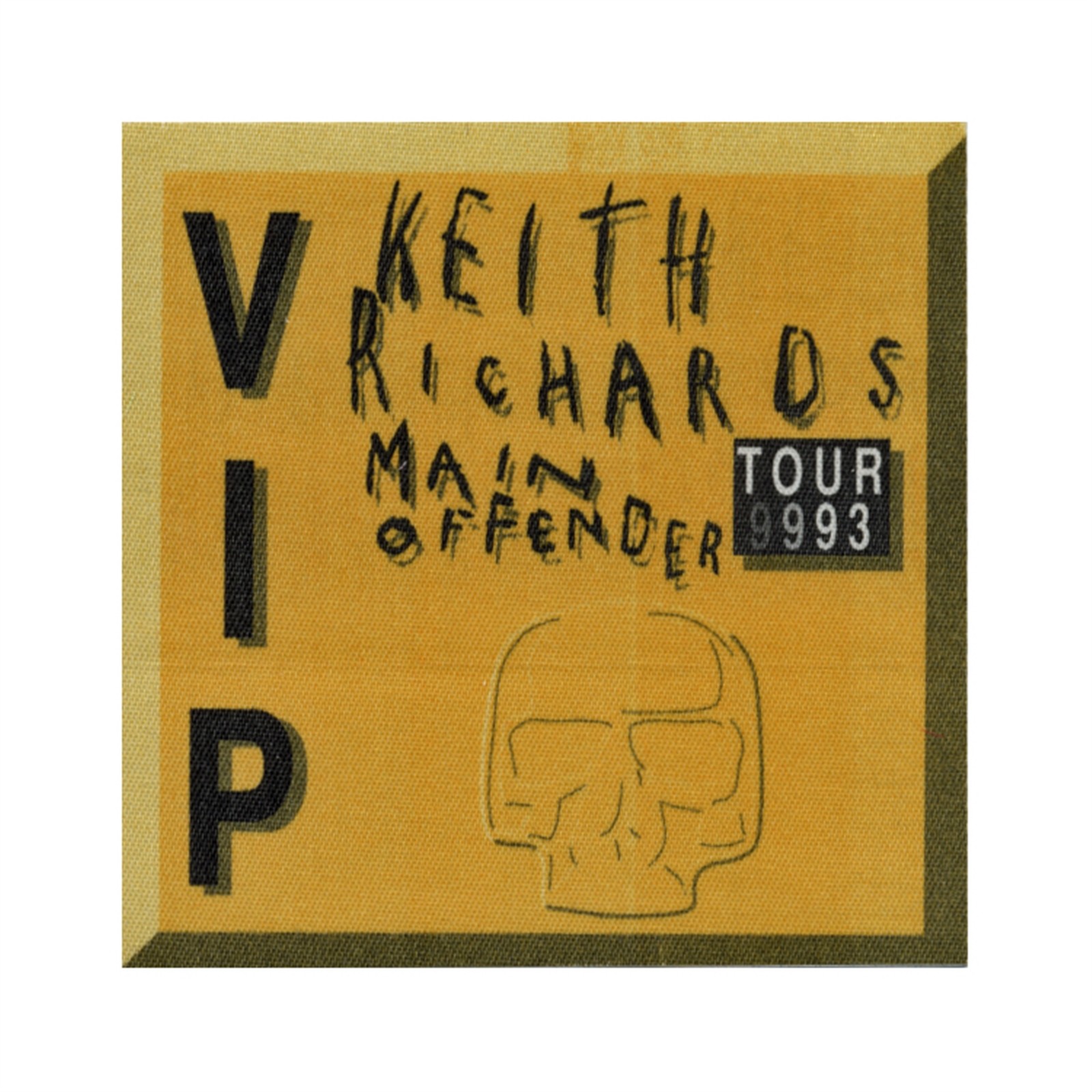 Keith Richards 1993 Main Offender Concert Tour VIP Backstage Pass