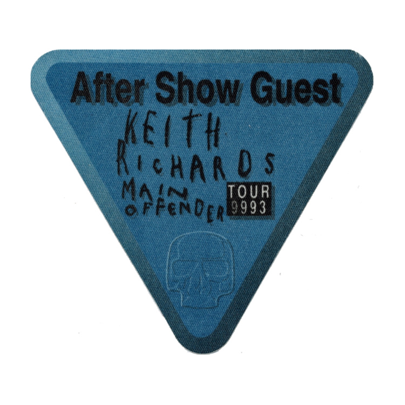 Keith Richards 1993 Main Offender Concert Tour After Show Guest Backstage Pass
