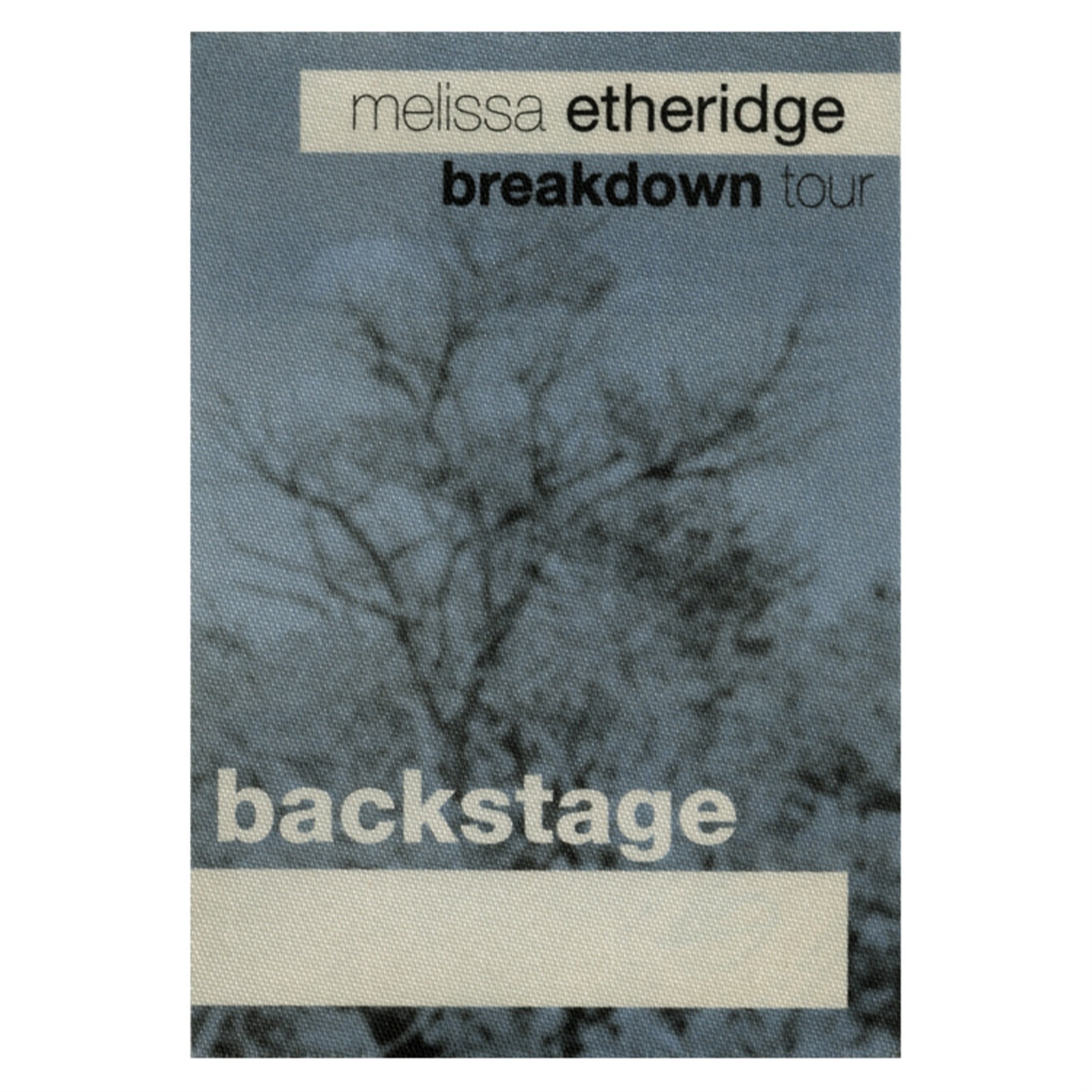 Melissa Etheridge 1999 Breakdown Concert Tour Backstage Pass