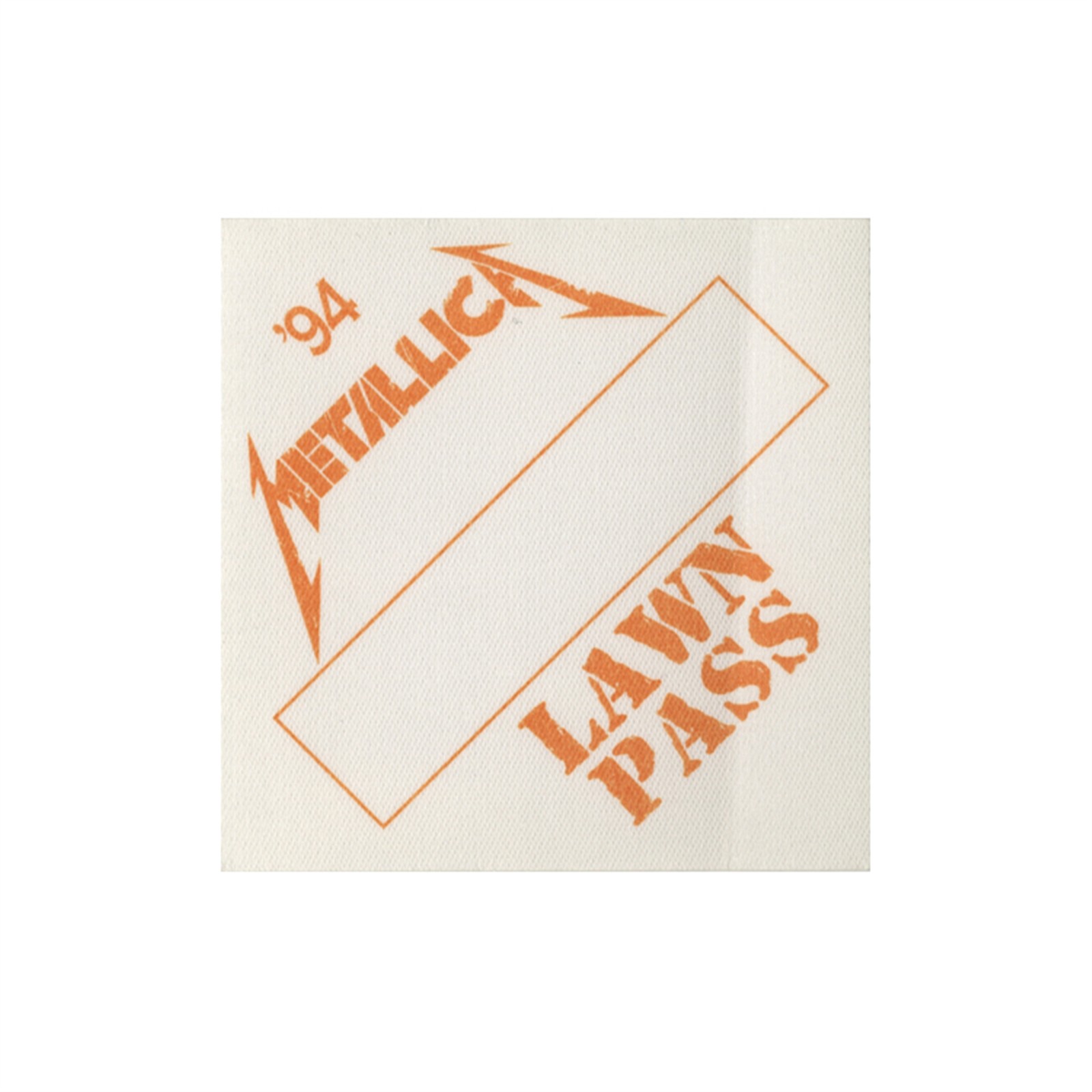 Metallica 1994 Sh*t Hits the Sheds Concert Tour Lawn Backstage Pass