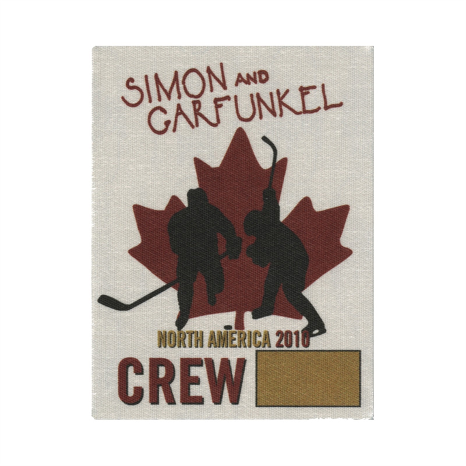Simon & Garfunkel 2010 North America Concert Tour Crew Backstage Pass