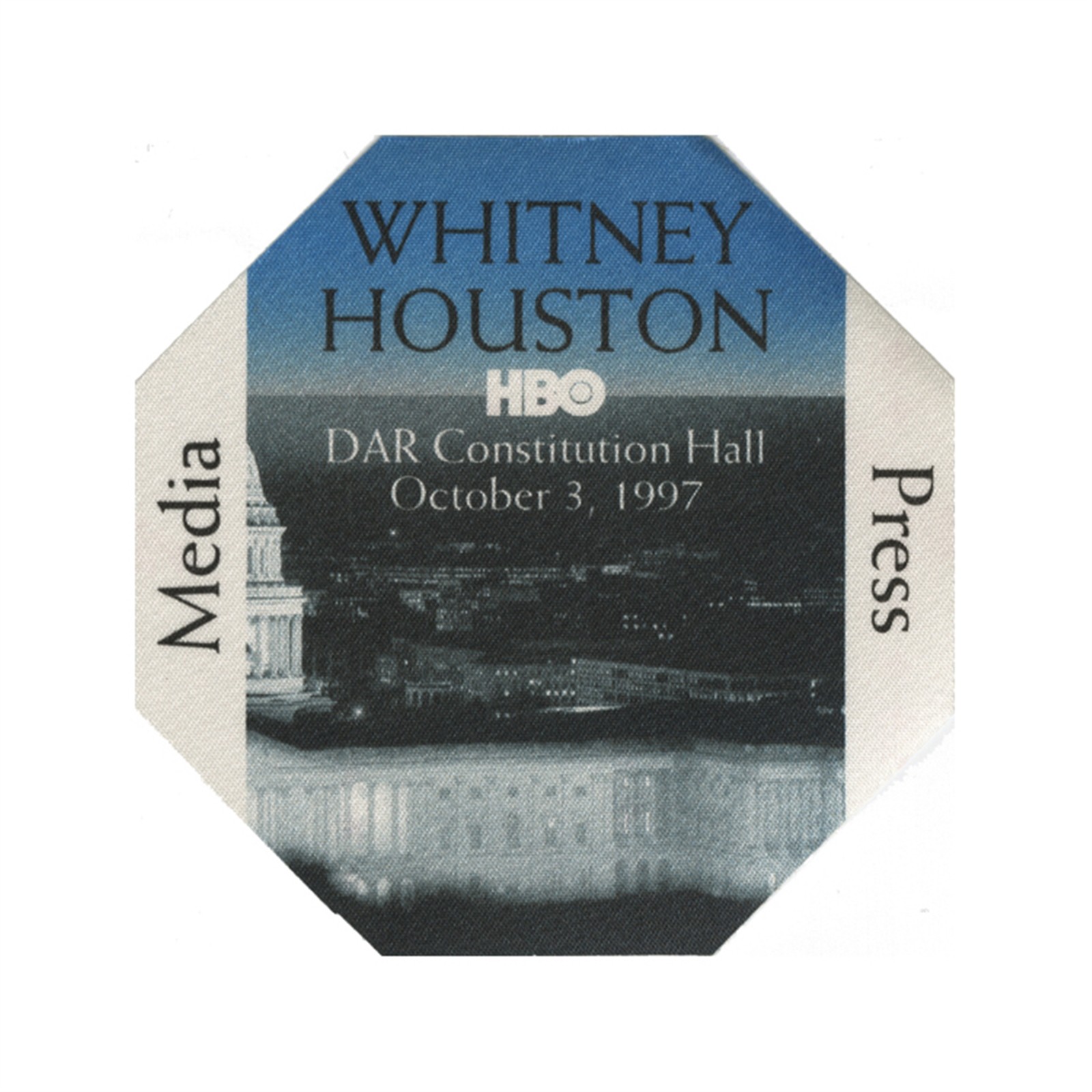 Whitney Houston 1997 HBO Special Concert Tour Media Backstage Pass