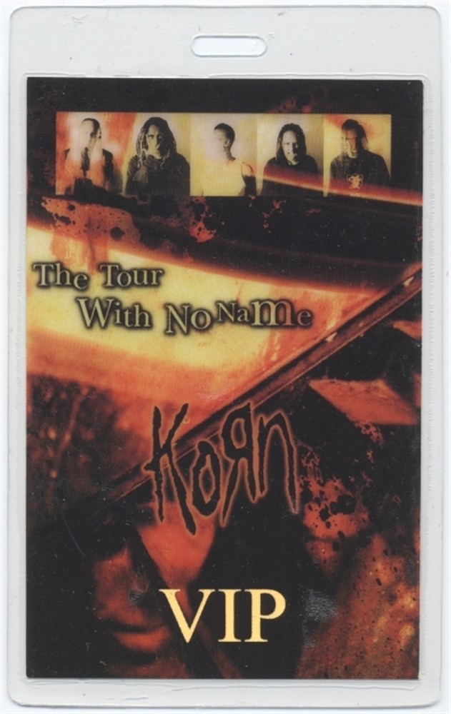Korn 2002 Untouchables Concert Tour VIP Foil Laminated Backstage Pass