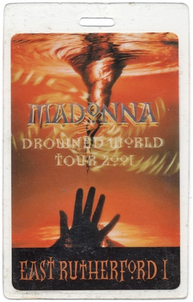 Madonna 2001 Laminated Backstage Pass Drowned Tour East Rutherford 1