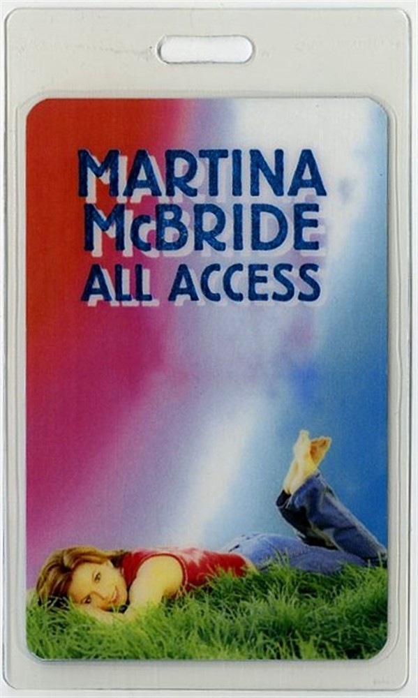Martina McBride 2001 Blessed Concert Tour All Access Laminated Backstage Pass