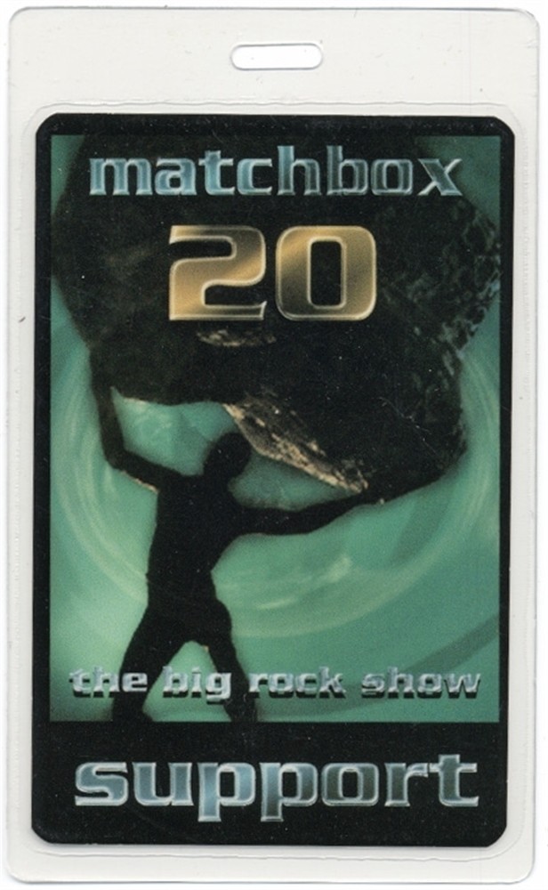 Matchbox 20 1998 Big Rock Show Concert Tour Laminated Backstage Pass