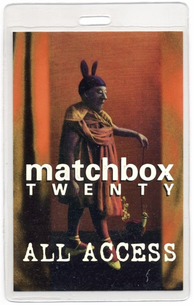 Matchbox 20 2000 Mad Season Concert All Access Laminated Backstage Pass