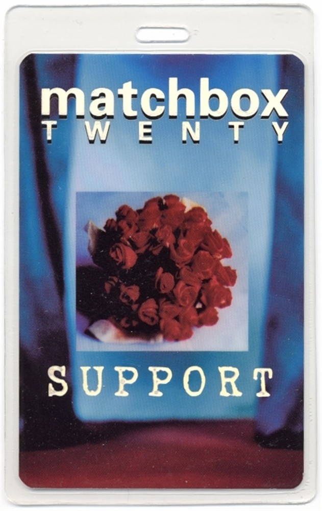 Matchbox 20 2000 Mad Season Concert Tour Laminated Backstage Pass