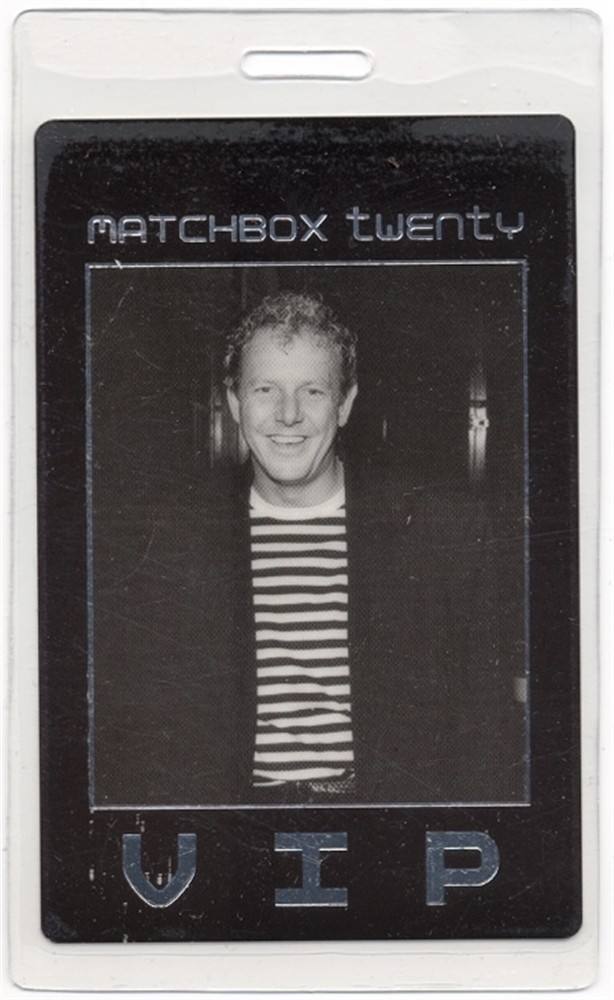 Matchbox 20 2002 More Than You Think Tour VIP Laminated Backstage Pass