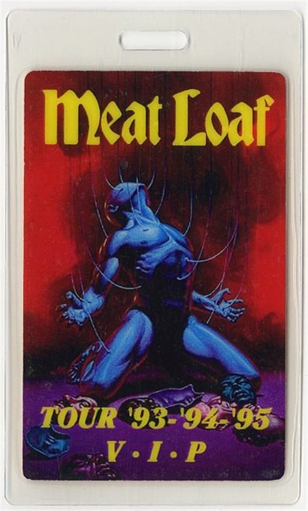 Meat Loaf 1993 Concert Laminated Backstage Pass Everything Louder Tour