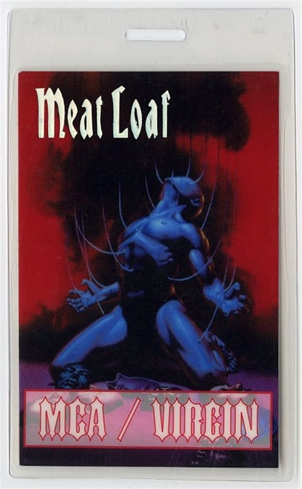 Meat Loaf 1993 Concert Laminated Backstage Pass Everything Louder Tour