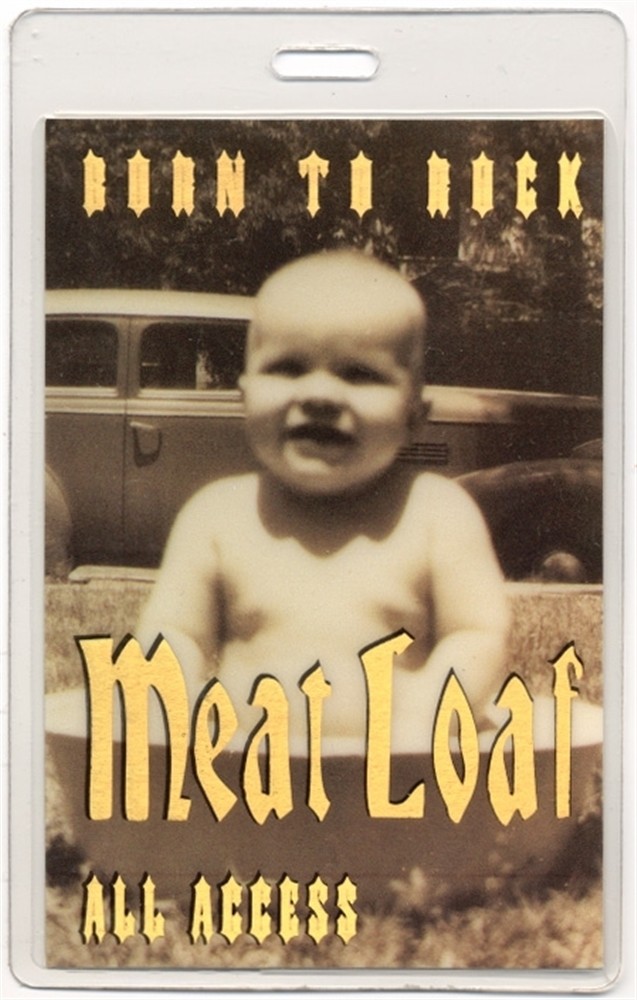 Meat Loaf 1995 Concert Tour Born To Rock All Access Laminated Backstage Pass