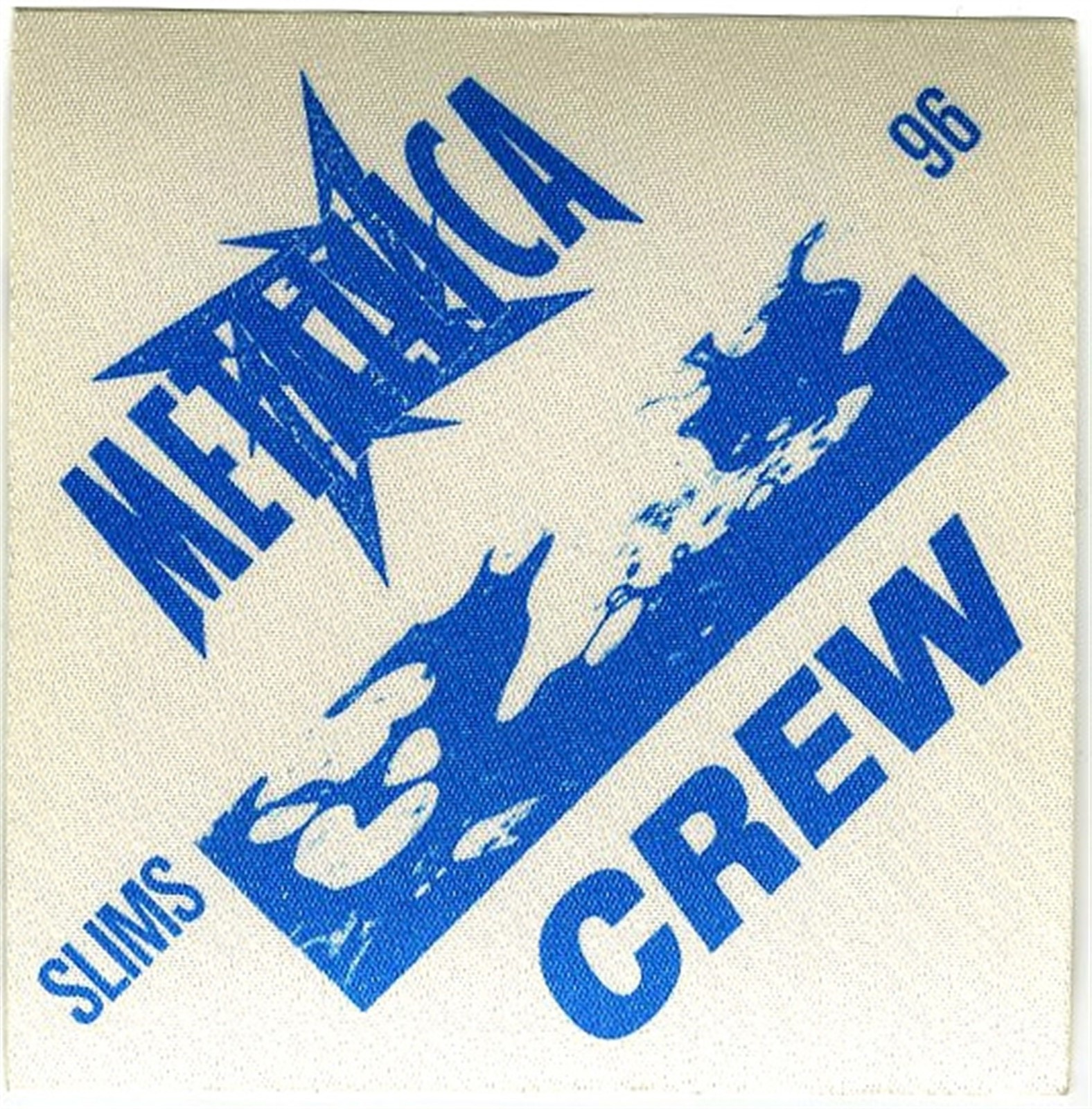 Metallica 1996 Escape From the Studio Concert Tour Working Crew Backstage Pass