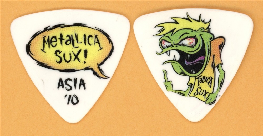 Metallica Sux Robert Trujillo Vintage Guitar Pick - 2010 Asia Tour