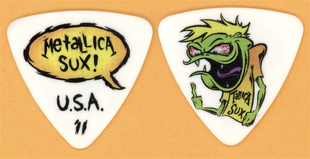 Metallica SUX! Robert Trujillo Vintage Guitar Pick - 2011 USA Tour