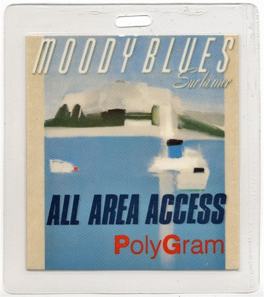 Moody Blues 1988 Concert Laminated Backstage Pass Sur La Mer Tour AA