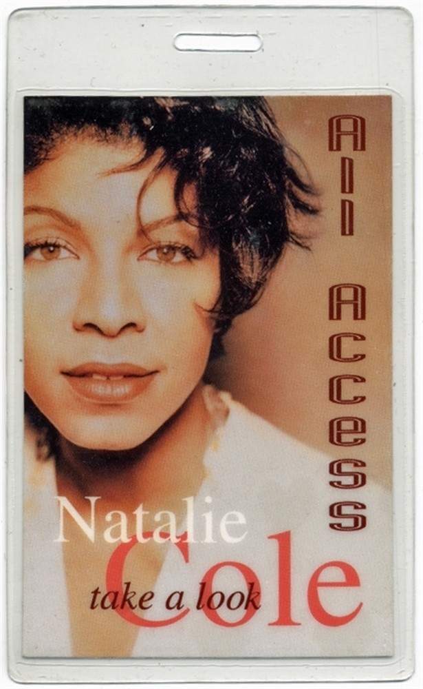 Natalie Cole 1993 Concert Laminated Backstage Pass Take a Look Tour