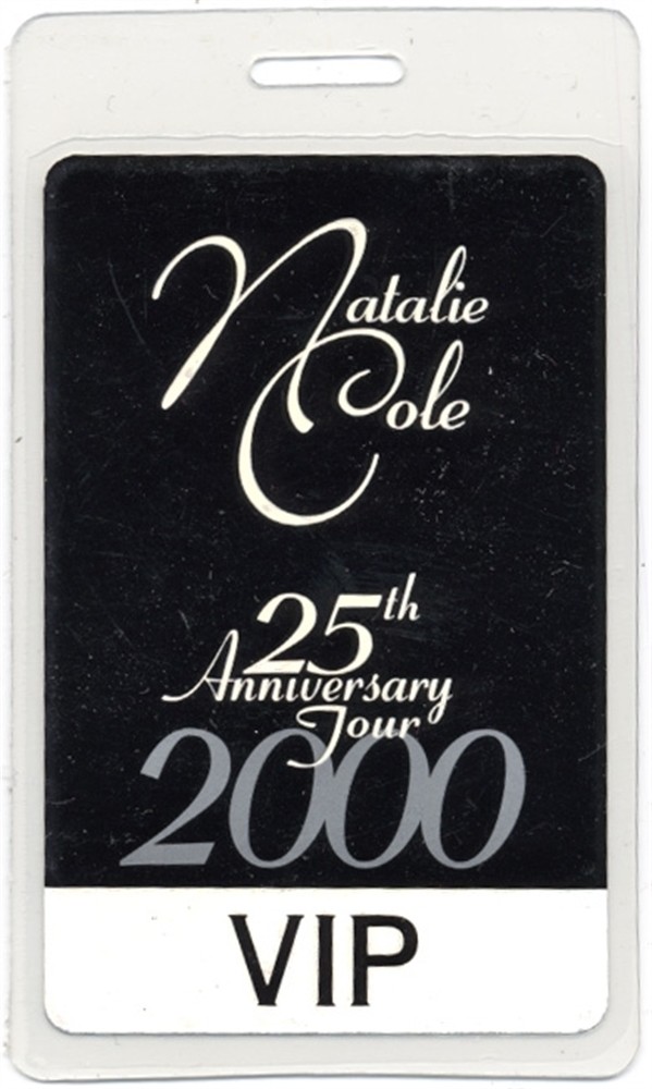 Natalie Cole 2000 25th Anniversary Concert Tour VIP Laminated Backstage Pass