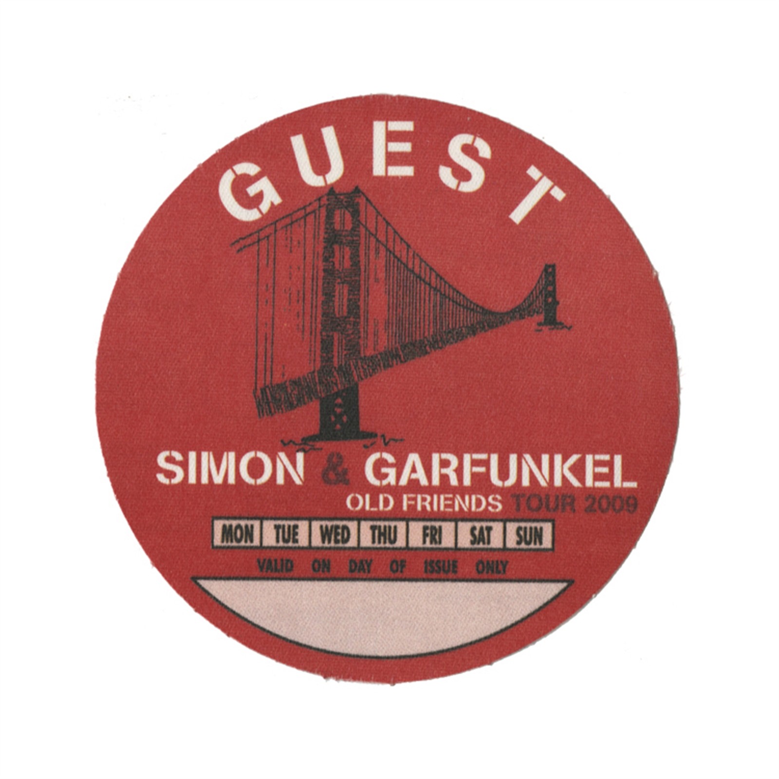 Simon & Garfunkel 2009 Old Friends Concert Tour Guest Backstage Pass
