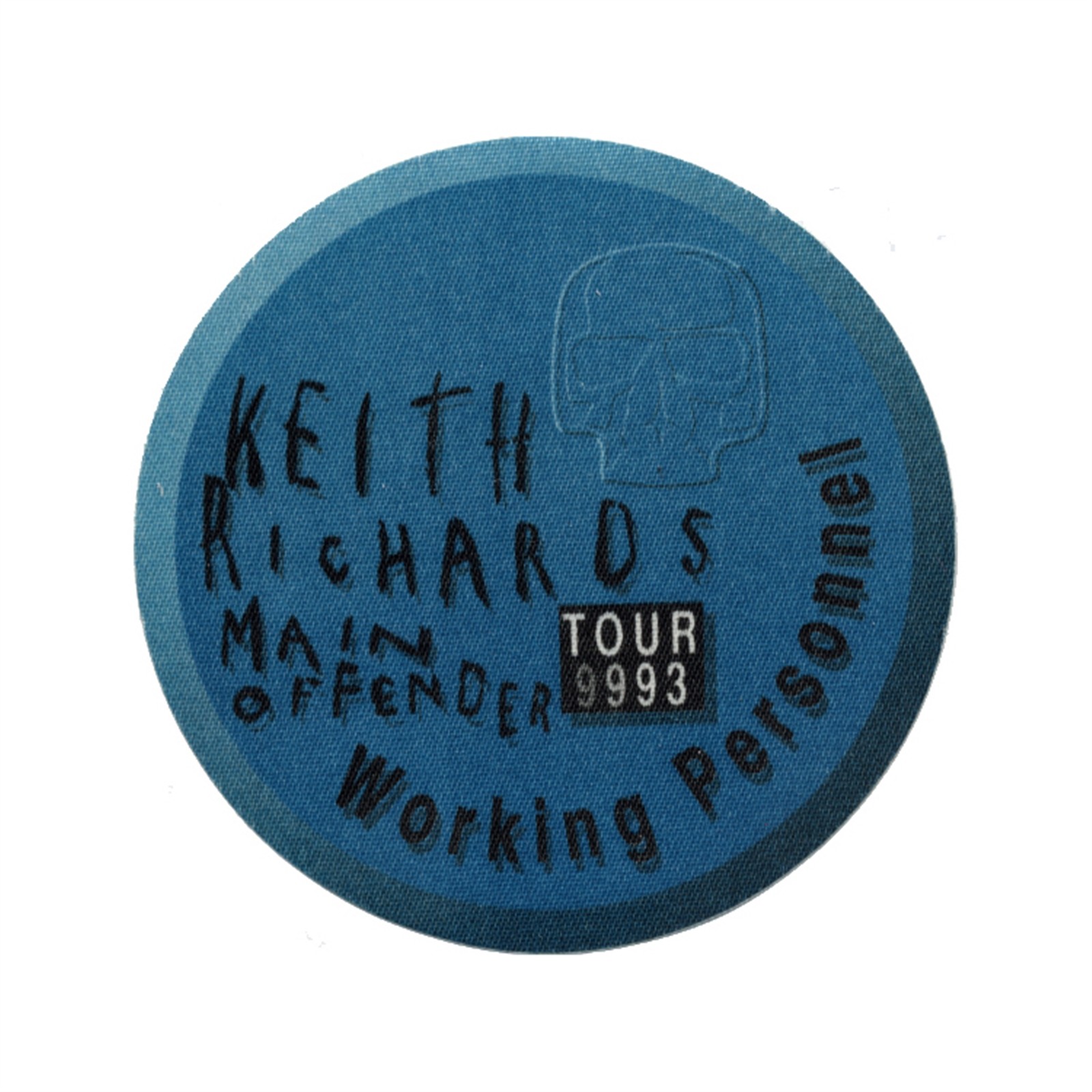 Keith Richards 1993 Main Offender Concert Tour Working Backstage Pass