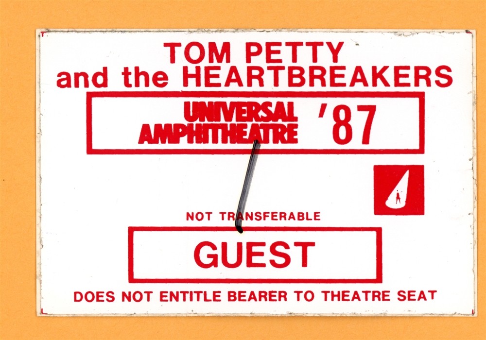 Tom Petty and the Heartbreakers GUEST Backstage Pass - 1987 Let Me Up Tour