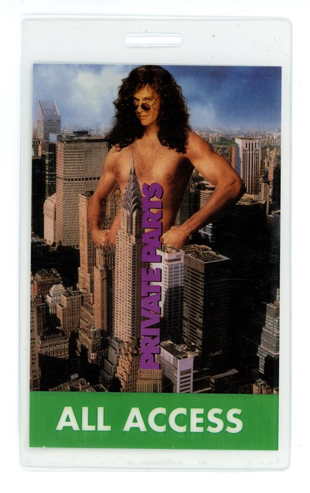 Howard Stern Private Parts All Access Laminated Backstage Pass