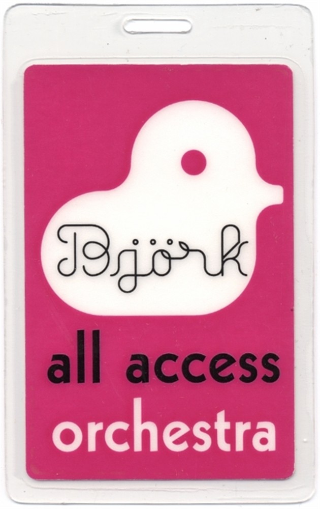 Bjork 1996 Post Concert Tour Laminated Backstage Pass -The Sugarcubes