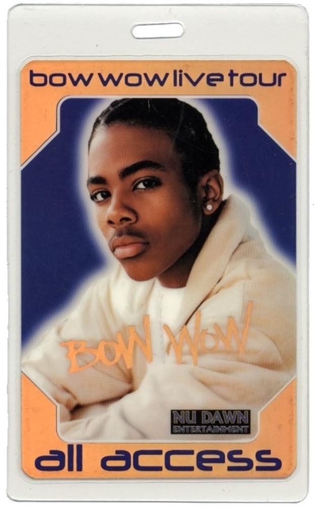 Bow Wow 2001 Doggy Bag Concert Tour All Access Laminated Backstage Pass
