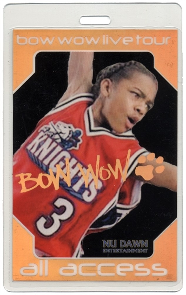 Bow Wow 2001 Concert Laminated Backstage Pass Doggy Bag Tour Nu Dawn