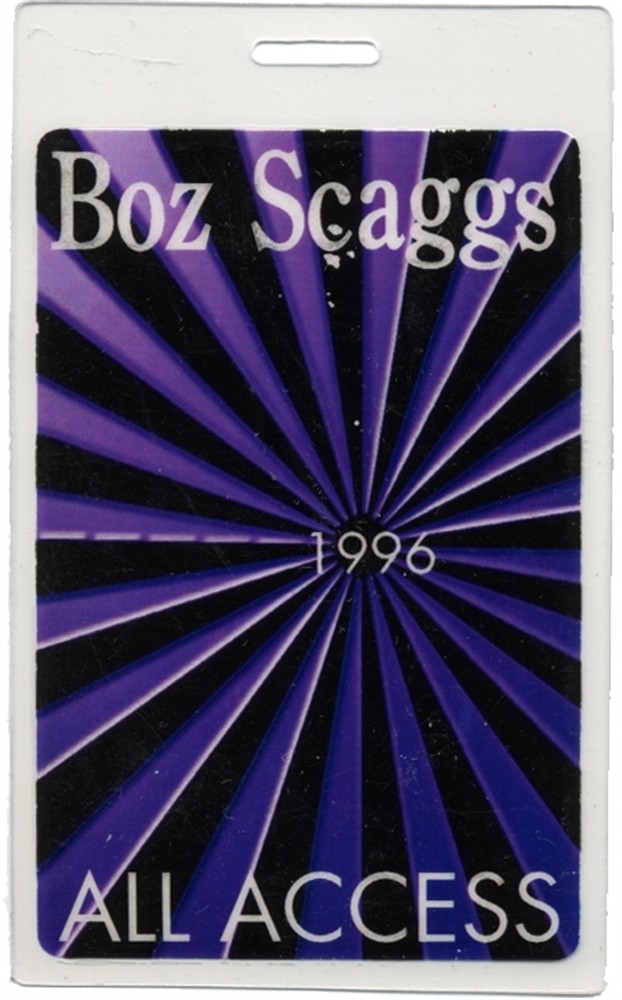 Boz Scaggs 1996 Concert Tour Laminated Backstage Pass ALL ACCESS