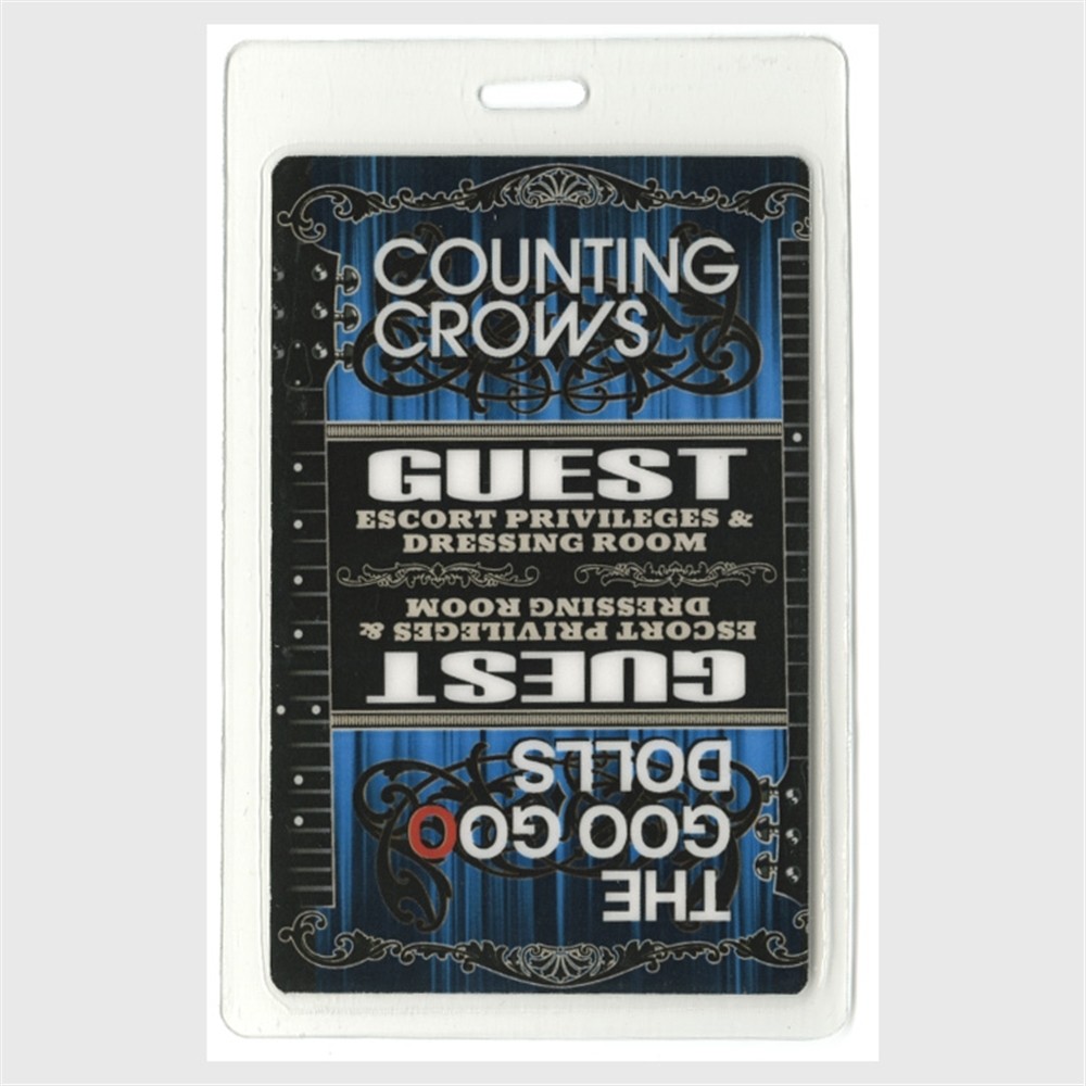 Goo Goo Dolls 2008 Concert Tour w/ Counting Crows Laminated Backstage Pass