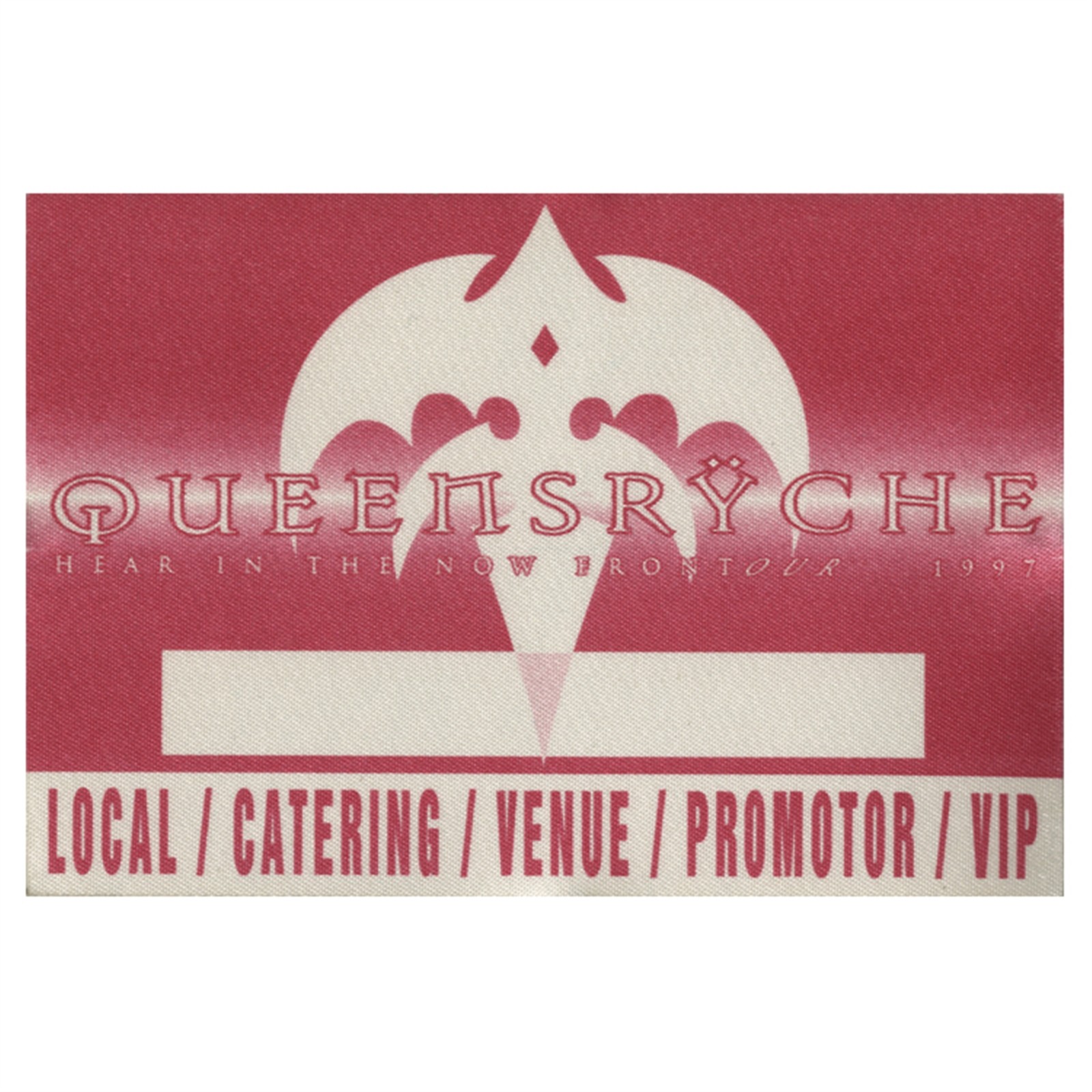 Queensryche 1997 Hear in the Now Frontier Concert Tour VIP Backstage Pass