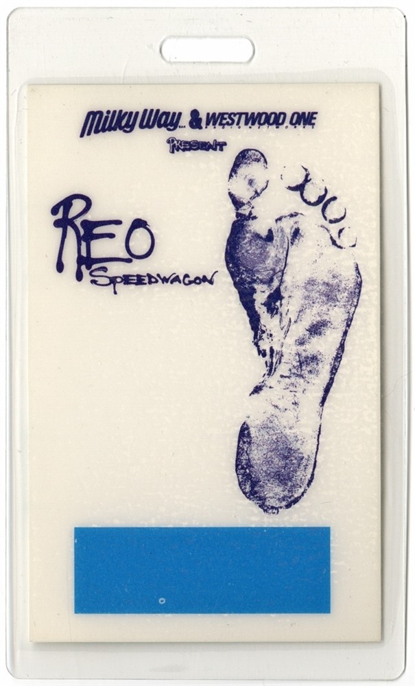 REO Speedwagon 1987 Life as We Know It Concert Tour Laminated Backstage Pass