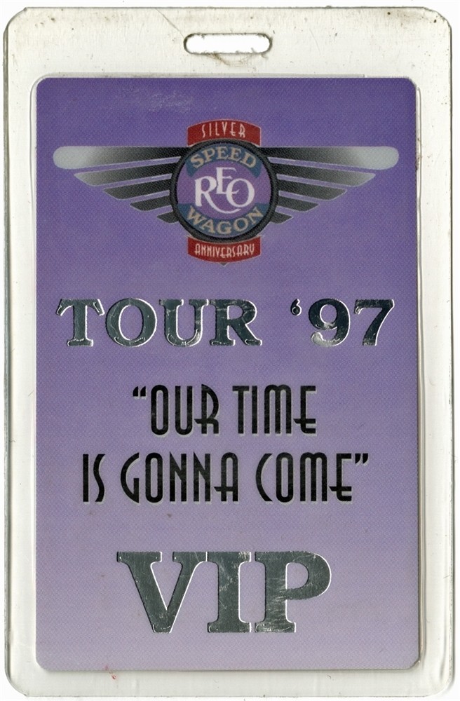 REO Speedwagon 1997 Laminated Backstage Pass Our Time Gonna Come Tour