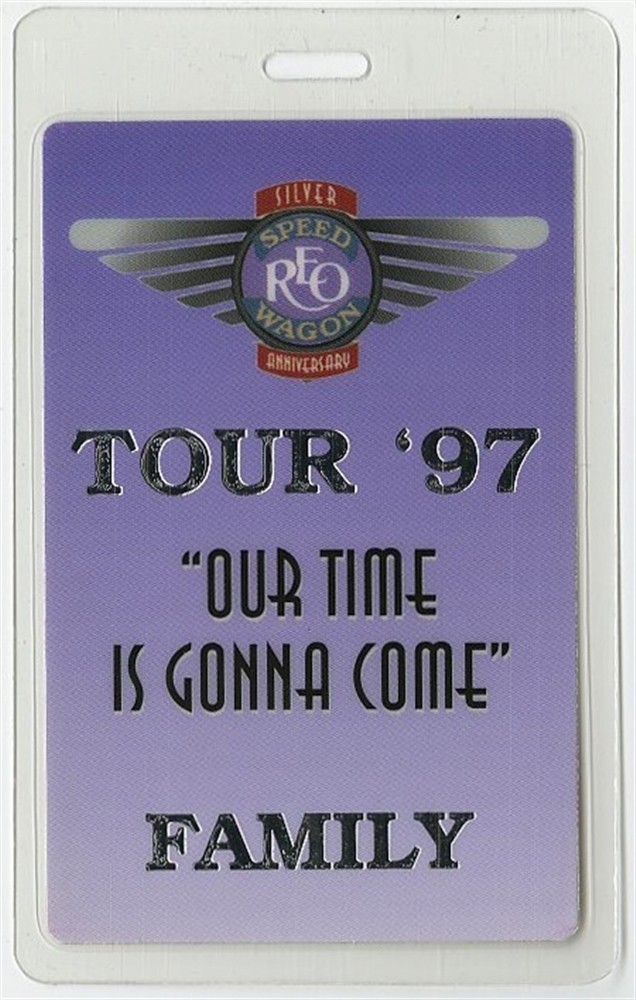 REO Speedwagon 1997 Laminated Backstage Pass Our Time Gonna Come Tour