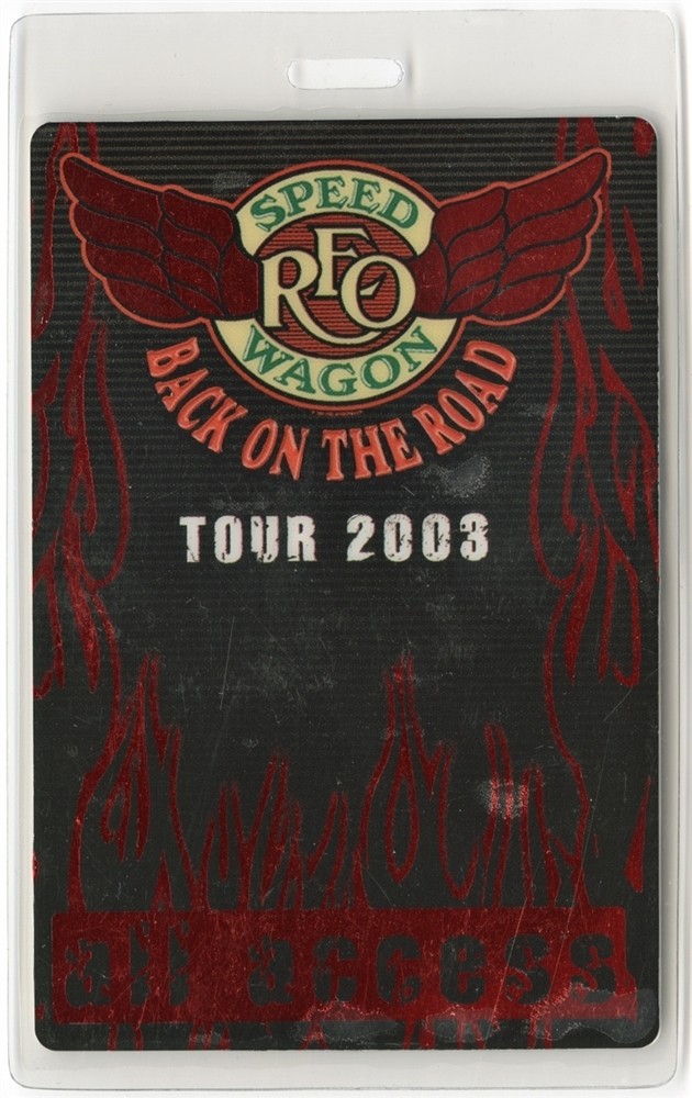 REO Speedwagon 2003 Concert Tour Laminated Backstage Pass AA
