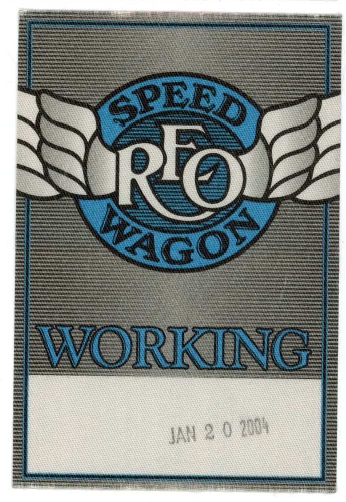 REO Speedwagon 2004 Concert Tour Working Backstage Pass