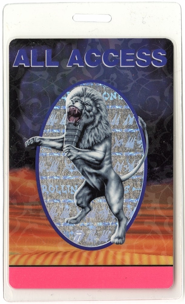 Rolling Stones 1997 Laminated Backstage Pass Bridges to Babylon Tour