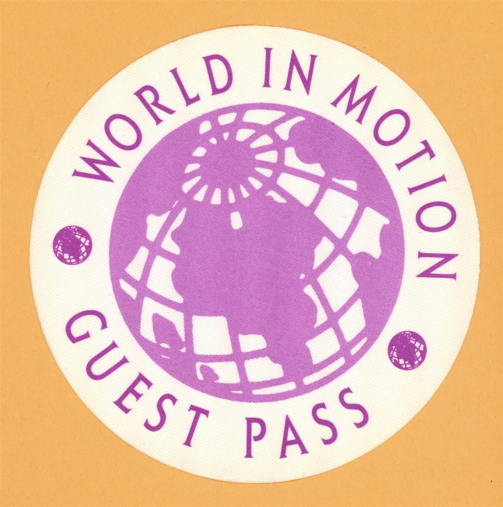 Jackson Browne 1989 World in Motion Concert Tour GUEST Backstage Pass