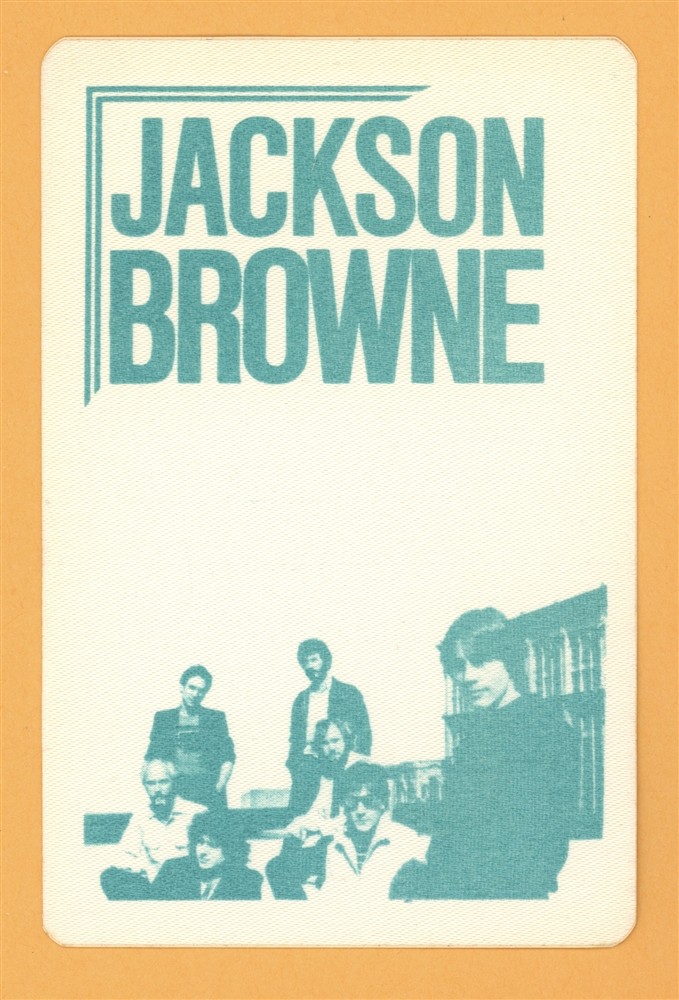 Jackson Browne 1990 Concert Tour Backstage Pass