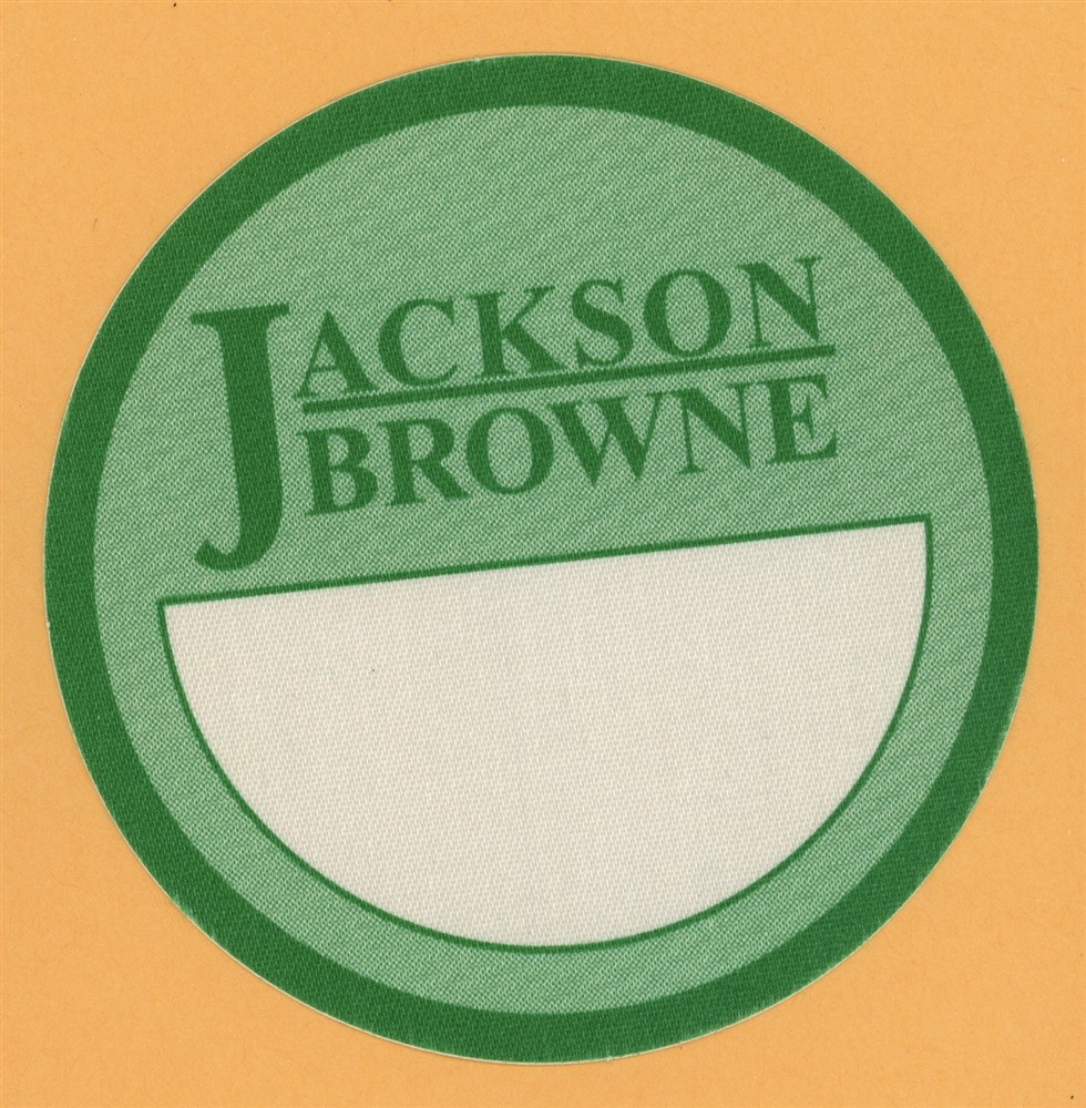 Jackson Browne 1994 I'm Alive Concert Tour Backstage Pass