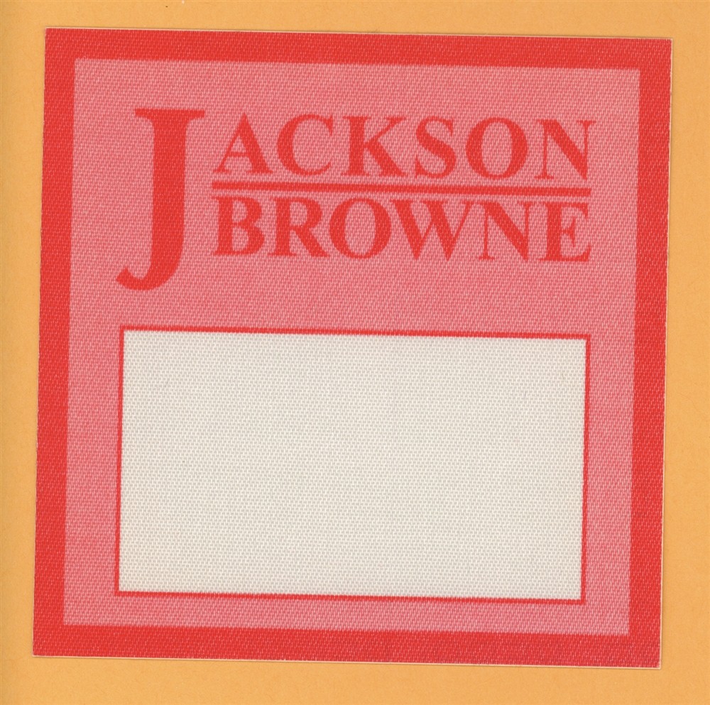 Jackson Browne 1994 I'm Alive Concert Tour Backstage Pass