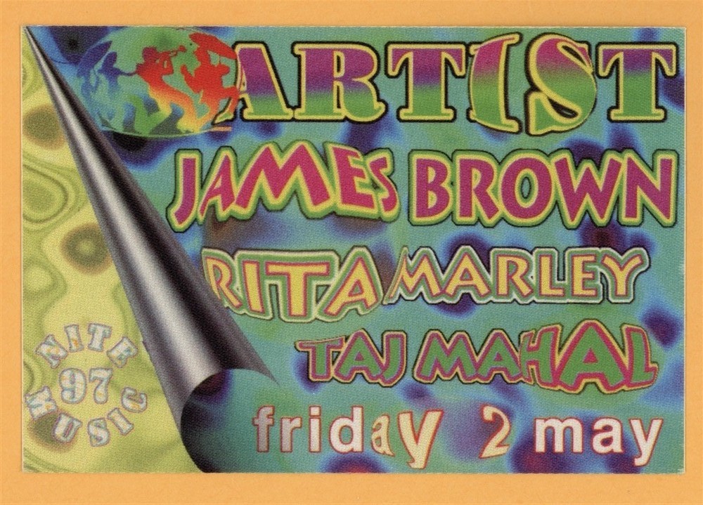 James Brown 1997 Concert Tour ARTIST Backstage Pass