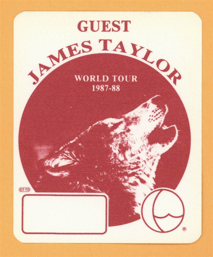 James Taylor 1987 That's Why I'm Here Concert Tour GUEST Backstage Pass