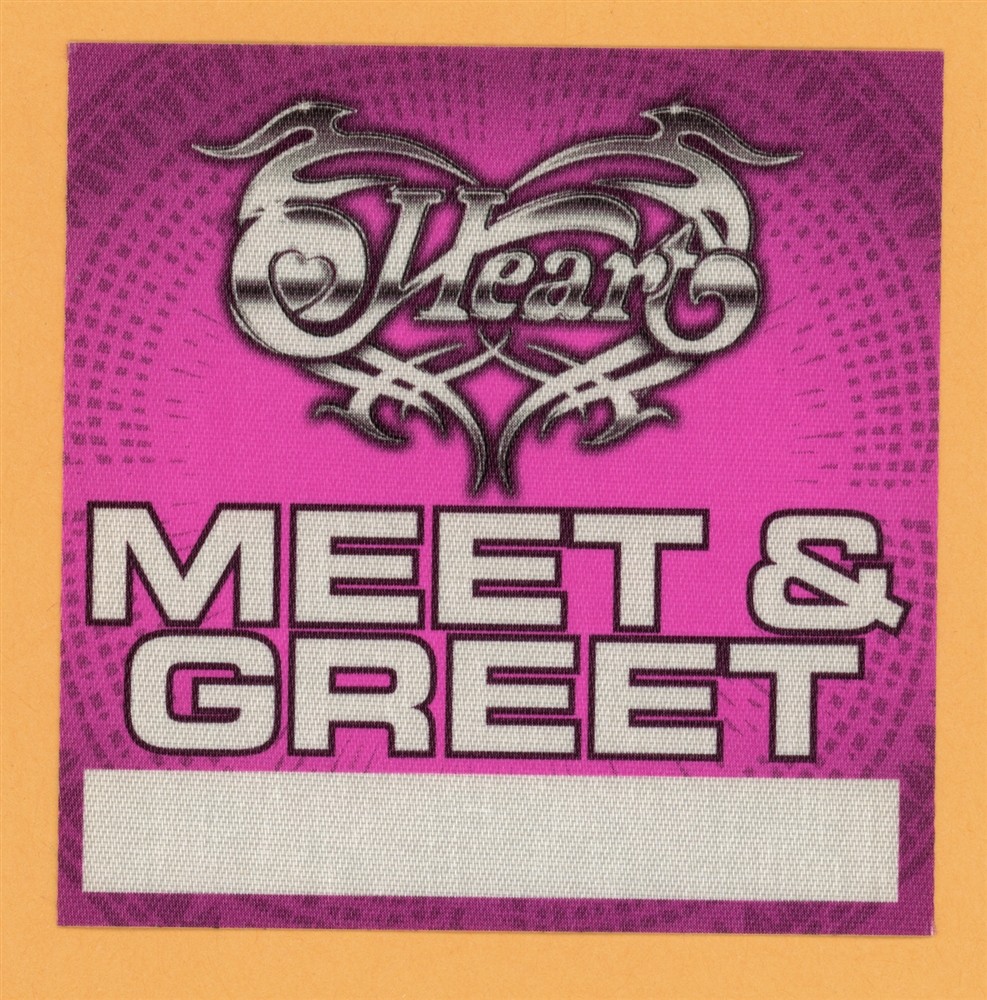 Heart 2008 w/ Journey & Cheap Trick Concert Tour MEET & GREET Backstage Pass